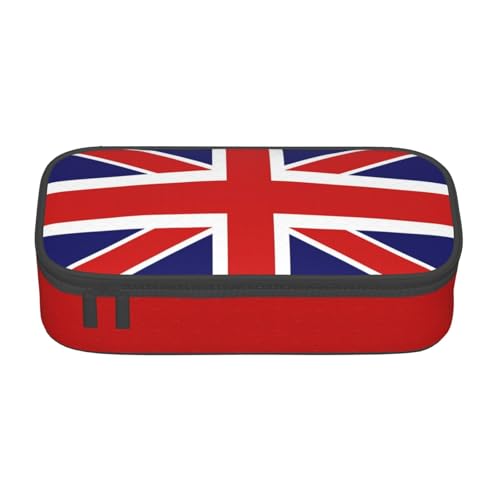 WenDang Multifunktionale Schreibwarentasche mit englischer Flagge, geeignet für Reisen, Bürobedarf, Make-up und Schreibtisch-Organisation, Schwarz , Einheitsgröße, Kosmetikkoffer von WenDang
