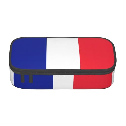WenDang Multifunktionale Schreibwarentasche mit französischer Flagge, geeignet für Reisen, Bürobedarf, Make-up und Schreibtisch-Organisation, Schwarz , Einheitsgröße, Kosmetikkoffer von WenDang