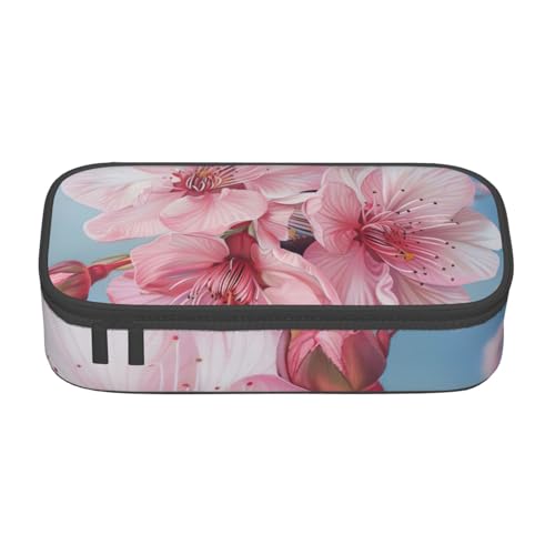 WenDang Multifunktionale Schreibwarentasche mit japanischen Kirschblumen, geeignet für Reisen, Bürobedarf, Make-up und Schreibtisch-Organisation von WenDang