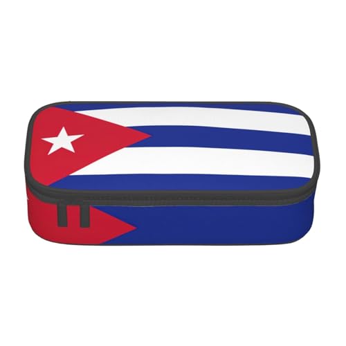 WenDang Multifunktionale Schreibwarentasche mit kubanischer Flagge, geeignet für Reisen, Bürobedarf, Make-up und Schreibtisch-Organisation, Schwarz , Einheitsgröße, Kosmetikkoffer von WenDang