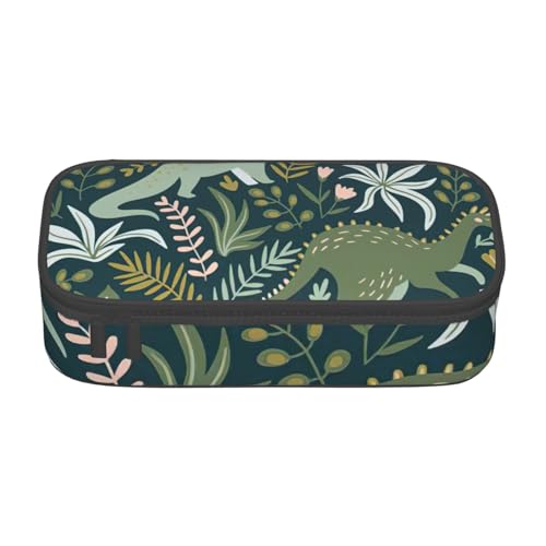 WenDang Niedliche Dinosaurier-Schreibwarentasche, geeignet für Reisen, Bürobedarf, Make-up und Schreibtisch-Organisation von WenDang