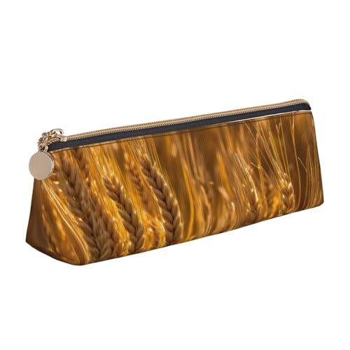 WenDang Weizenfeld-Dreieck-Leder-Schreibwaren-Aufbewahrungstasche und Urlaubs-Schreibwaren-Aufbewahrung sind unverzichtbare Reiseartikel, weiß, Einheitsgröße, Kosmetiktasche von WenDang