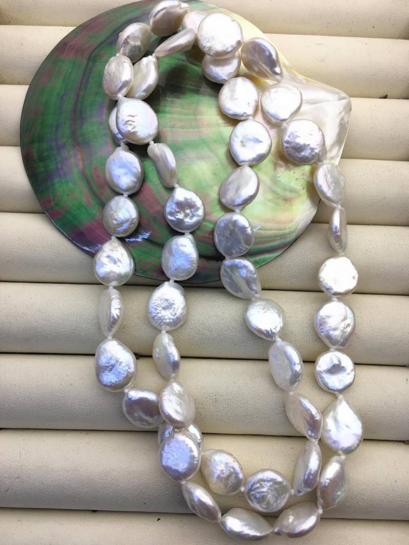 25 "' Aa + 11-12 Mm Weiße Perlenkette - Zierliche Perlschmuck, Npn1-050 von WenPearls