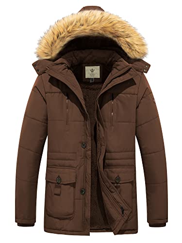 WenVen Herren Baumwolle Abschnitt Jacke Fleece Futter Parka Baumwolle Mäntel Fleece Futter Jacke Kaffee S WenVen Herren Baumwolle Abschnitt Jacke Fleece Futter Parka Baumwolle Mäntel Fleece Futter Jacke Kaffee S von WenVen