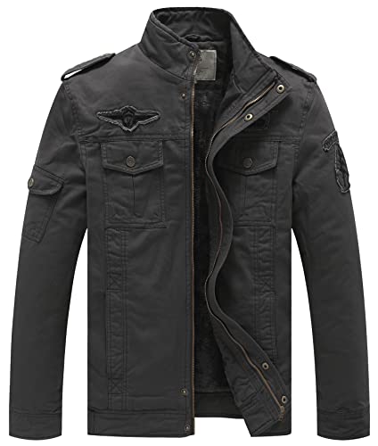 WenVen Herren Stehkragen Mäntel Warm Winter Jacke Mode Lang Jacke Gepolstert Puffer Jacke Grau L WenVen Herren Stehkragen Mäntel Warm Winter Jacke Mode Lang Jacke Gepolstert Puffer Jacke Grau L von WenVen