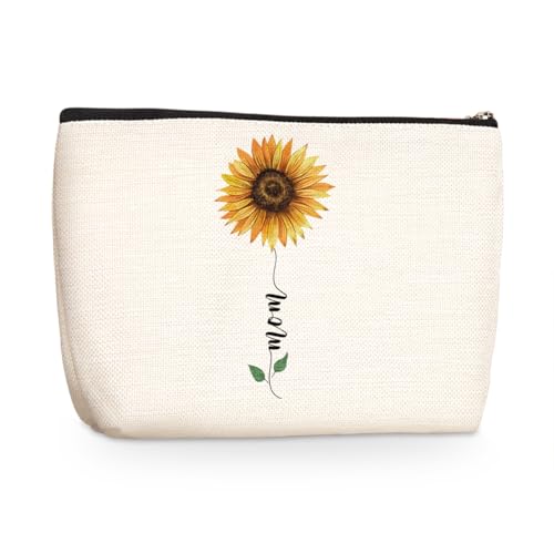 Wenboco Kosmetiktasche mit Sonnenblumen-Motiv, für Großmutter, Schwiegermutter, Patentante, Jungen, Mädchen, Mutter, Geschenke, Make-up-Tasche, Geburtstag, Muttertag, Kosmetiktasche, Mehrfarbig 0850, von Wenboco