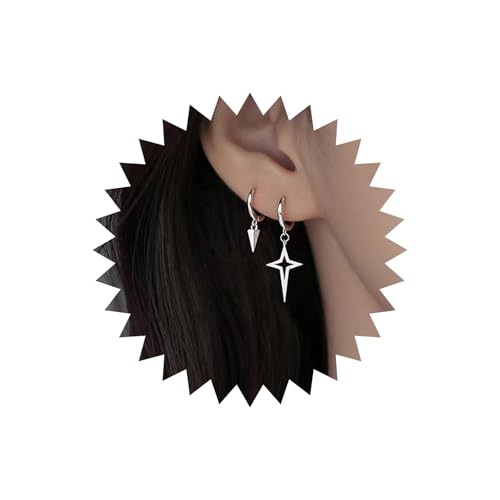 Wendalern Asymmetrischen Stern Spike Baumeln Ohrringe Geometrische Dreieck Gekreuzten Stern Tropfen Creolen Mismatch Kruzifix Kegel Ohrringe Kleine Huggie Hoop Ohrringe Schmuck Für Frauen Männer von Wendalern