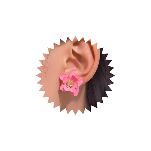 Wendalern Boho Blume Ohrstecker Ohrringe Gefrostet Rosa Blume Ohrringe Klein Multi-petal Gold Blume Knospen Ohrringe Vintage Blume Geformt Gänseblümchen Ohrringe Schmuck Für Frauen von Wendalern