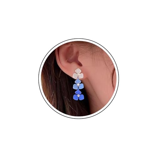 Wendalern Boho Blumen Baumeln Ohrringe Cz Strass Blume Tropfen Ohrringe Lange Quaste Dreifach Blumigen Blütenblatt Ohrringe Elegant Matte Blume Hochzeit Braut Ohrringe Schmuck Für Frauen Mädchen von Wendalern