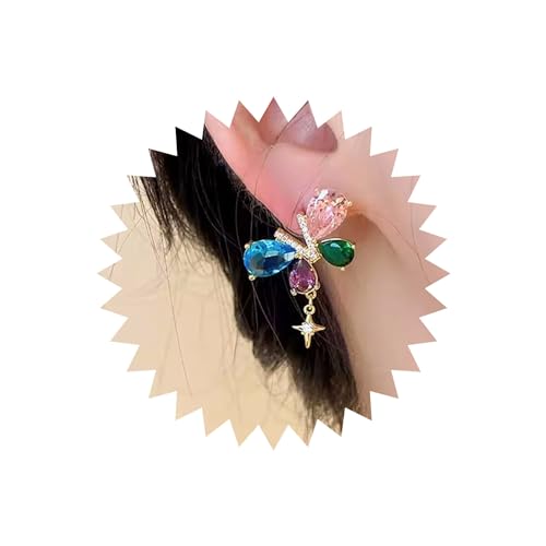 Wendalern Boho Bunten Kristall Schmetterling Ohrstecker Diamant Cz Stern Schmetterling Ohrringe Winzigen Kristall Strass Bogen Aussage Ohrringe Schmuck Für Frauen Und Mädchen von Wendalern