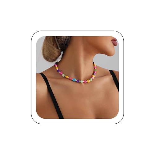 Wendalern Boho Harz Perlen Choker Halskette Regenbogen Samen Perlen Halskette Kleine Perlenkette Gold Halskette Unregelmäßige Perlen Perlenkette Kette Hawaii Strand Surfer Halskette Schmuck Für Frauen Wendalern Boho Harz Perlen Choker Halskette Regenbogen Samen Perlen Halskette Kleine Perlenkette Gold Halskette Unregelmäßige Perlen Perlenkette Kette Hawaii Strand Surfer Halskette Schmuck Für Frauen von Wendalern