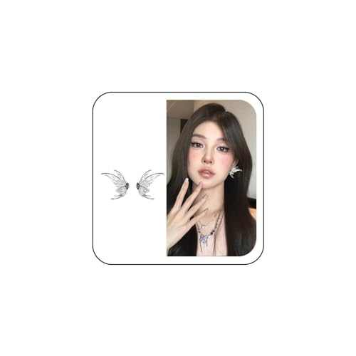 Wendalern Boho Kristall Schmetterling Ohrstecker Silber Schmetterling Flügel Ohrringe Niedlich Schmetterling Insekt Aussage Ohrringe Vintage Fee Flügel Baumeln Ohrringe Schmuck Für Frauen Und Mädchen von Wendalern