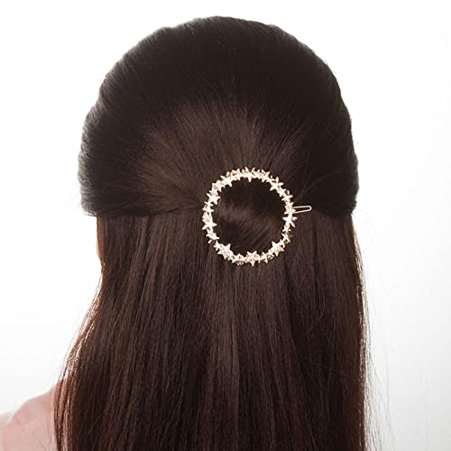 Wendalern Boho Stern Haarspange Haarspange Vintage Kreis Haarnadeln Gold Kreis Stern Haarspangen Clips Rund Meatal Haarhalter Clips Dekorativer Haarschmuck für Frauen und Mädchen von Wendalern