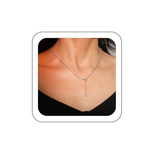 Wendalern Boho Stern Lariat Y Halskette Silber Stern Quaste Anhänger Halskette Liebe Herz Slip Kette Halskette Vintage Umriss Pentagramm Choker Halskette Y2k Schmuck Für Frauen von Wendalern