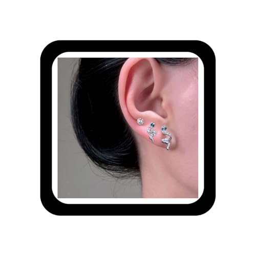 Wendalern Cubic Zirkonia Schlange Ohrstecker Ohrringe Grün Kristall Schlange Ohrringe Kleine Reptil Schlange Aussage Ohrringe Set Frauen Tragus Knorpel Ohrringe Für Mehrere Piercing Wendalern Cubic Zirkonia Schlange Ohrstecker Ohrringe Grün Kristall Schlange Ohrringe Kleine Reptil Schlange Aussage Ohrringe Set Frauen Tragus Knorpel Ohrringe Für Mehrere Piercing von Wendalern