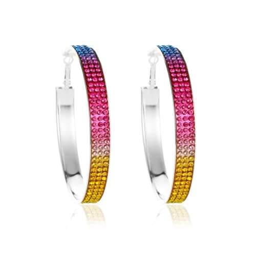 Wendalern Diamant-Reifen-Ohrringe Voll Strass Gradient Reif-Ohrringe Edelstahl Chunky Reif-Ohrringe Große Breite Reif Huggie Ohrringe Schmuck Für Frauen Wendalern Diamant-Reifen-Ohrringe Voll Strass Gradient Reif-Ohrringe Edelstahl Chunky Reif-Ohrringe Große Breite Reif Huggie Ohrringe Schmuck Für Frauen von Wendalern