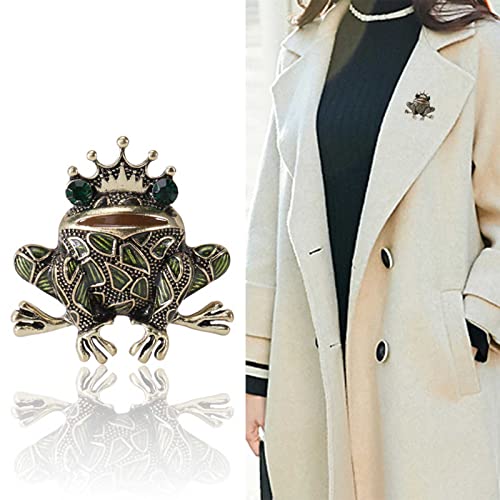 Wendalern Frosch Emaille Pin Vintage Grün Kristall Strass Frosch Brosche Tier Korsage Bouquet Anstecknadel Abzeichen Schmuck Für Frauen Männer von Wendalern