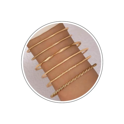 Wendalern Gold Manschette Armreif Set Stapeln dünne Manschette Armreifen indischen Bollywood offene Manschette Armreifen einstellbar ethnischen glänzend strukturierte Armbänder Schmuck für Frauen Wendalern Gold Manschette Armreif Set Stapeln dünne Manschette Armreifen indischen Bollywood offene Manschette Armreifen einstellbar ethnischen glänzend strukturierte Armbänder Schmuck für Frauen von Wendalern