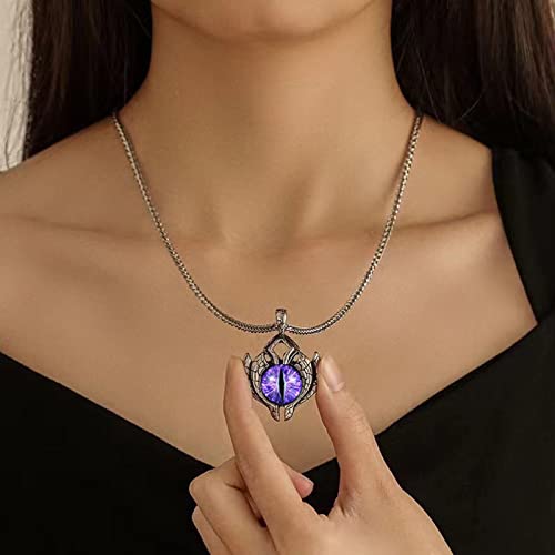 Wendalern Gothic Böse Augen Halskette Edelstahl Kasten Kette Teufel Auge Halskette Vintage Dämon Schädel Anhänger Halskette Türkisch Glück Schmuck Für Frauen Männer von Wendalern