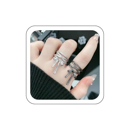 Wendalern Gothic Schleifenband Ringe BowKnot Offene Ringe Stapelbare Fliege Statement Ringe Schwarz Weiß Schleife Paar Ringe Halloween Schmuck für Frauen Wendalern Gothic Schleifenband Ringe BowKnot Offene Ringe Stapelbare Fliege Statement Ringe Schwarz Weiß Schleife Paar Ringe Halloween Schmuck für Frauen von Wendalern