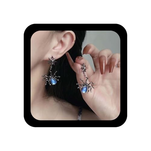 Wendalern Halloween Spinnennetz Ohrringe Tropfen Kristall Spinne Baumeln Ohrringe Gothic Insekt Netz Angabe Ohrschmuck Modeschmuck Für Frauen von Wendalern