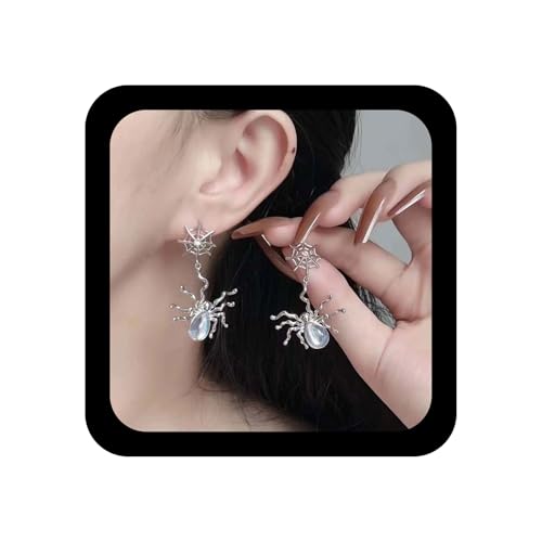 Wendalern Halloween Spinnennetz Ohrringe Tropfen Kristall Spinne Baumeln Ohrringe Gothic Insekt Netz Angabe Ohrschmuck Modeschmuck Für Frauen von Wendalern