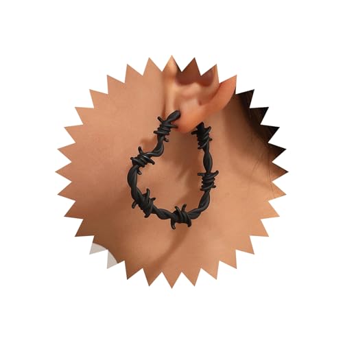 Wendalern Herz-Reifen-Ohrringe Offenes Herz Geformt Reifen Ohrringe Verknotet Verdreht Dornen Herz Tropfen Ohrringe Große Hohle Liebe Herz Aussage Ohrringe Schmuck Für Frauen Und Mädchen von Wendalern