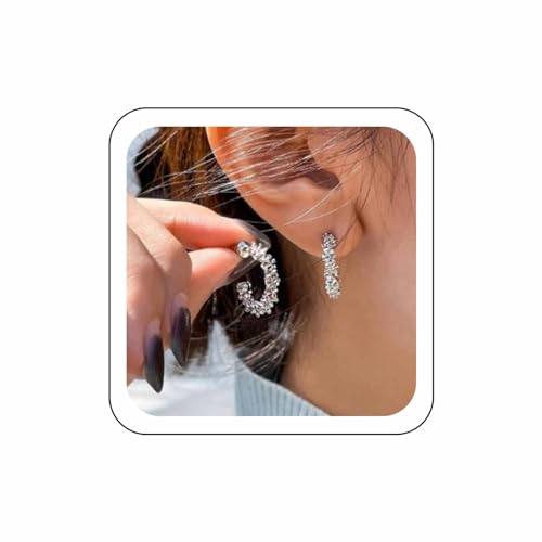 Wendalern Kleiner Halber Reif Ohrringe Offener Reif C-förmige Ohrringe Unregelmäßige Geometrische Aussage Ohrringe Hypoallergen Dünne Reif Ohrringe Schmuck Für Frauen Und Mädchen von Wendalern