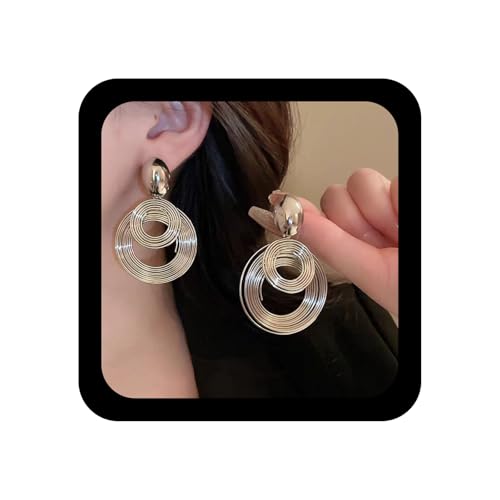 Wendalern Metall Multi-Hoop Baumeln Ohrringe Lange 70er 82er Jahre Disco Quaste Tropfen Ohrringe Geometrie Runden Kreis Träne Baumelnden Erklärung Ohrschmuck Partei Prom Schmuck Für Frauen von Wendalern