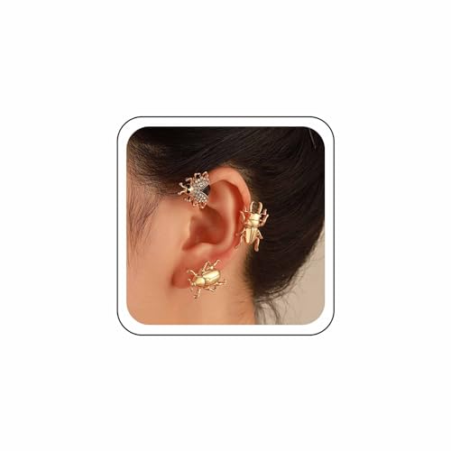 Wendalern Punk Biene Skorpion Ohr Manschette Ohrringe Gold Insekt Ohr Clip Wrap Ohrringe Hippie Käfer Ohr Kletterer Crawler Ohrringe Hypoallergen Knorpel Piercing Schmuck Geschenke Für Frauen Mädchen Wendalern Punk Biene Skorpion Ohr Manschette Ohrringe Gold Insekt Ohr Clip Wrap Ohrringe Hippie Käfer Ohr Kletterer Crawler Ohrringe Hypoallergen Knorpel Piercing Schmuck Geschenke Für Frauen Mädchen von Wendalern