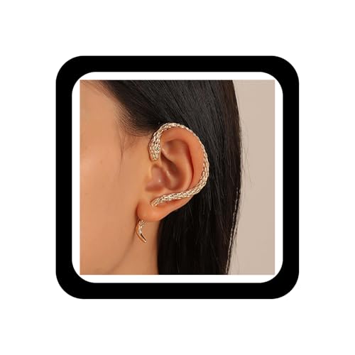 Wendalern Punk Große Schlange Ohrringe Vintage Schlange Ohr Manschette Ohrringe Gold Schlange Wickelohrringe Gothic Cz Ohrstecker Schmuck für Frauen und Mädchen Wendalern Punk Große Schlange Ohrringe Vintage Schlange Ohr Manschette Ohrringe Gold Schlange Wickelohrringe Gothic Cz Ohrstecker Schmuck für Frauen und Mädchen von Wendalern