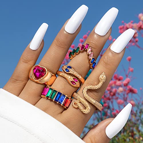 Wendalern Schlange Knöchel Ring Set Stapeln Kristall Schlange Herz Ringe Mehrere Stapelbar Diamant Schlange Gemeinsame Fingerringe Gold Schlange Index Midi Ringe Schmuck Für Frauen Mädchen Wendalern Schlange Knöchel Ring Set Stapeln Kristall Schlange Herz Ringe Mehrere Stapelbar Diamant Schlange Gemeinsame Fingerringe Gold Schlange Index Midi Ringe Schmuck Für Frauen Mädchen von Wendalern