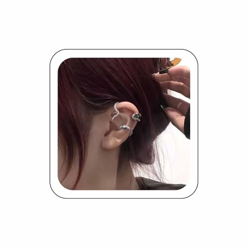 Wendalern Schlange Ohrmanschette Grün Kristall Smaragd Schlange Wickeln Um Ohrringe Verdreht Schlange Ohr Clip Ohrringe Nicht Piercing Schlange Ohr Kletterer Knorpel Ohrringe Schmuck Für Frauen von Wendalern