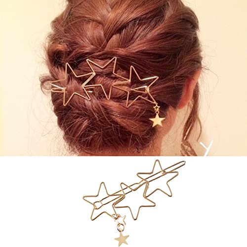 Wendalern Sterne Haarspangen Pins Haarspange Vintage Sterne Haarnadel Hohl Stern Haarspange Metall Haarklemme Halter Clips Dekorativer Haarschmuck für Frauen und Mädchen von Wendalern