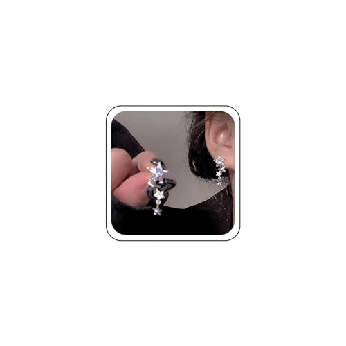 Wendalern Strass-Stern-Ohrstecker Diamant-Kristall-Stern-Krabbler-Ohrringe Kleine Fünfzackige Stern-Baumel-Ohrringe Stern-Cluster Statement-Ohrringe Y2k Schmuck Für Frauen Und Mädchen von Wendalern