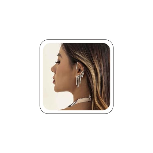 Wendalern Teardrop Ohrmanschette Wrap Ohrringe - Ethnische Lava Ohrclip Knorpel Flüssigkeit Tropf Ohr Kletterer Crawler - Hypoallergen Piercing Geschenke Für Frauen Und Mädchen von Wendalern