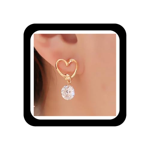 Wendalern Wendalern Boho Strass Herz Tropfen Ohrringe Vintage Cz Ohrstecker Kristall Herz Ohrhänger Liebe Ohrhänger Schmuck für Frauen und Mädchen von Wendalern