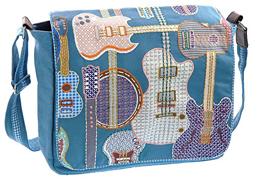 Wendekreis Berlin Canvas Umhängetasche Guitars Gitarre Tasche Schultertasche von Wendekreis