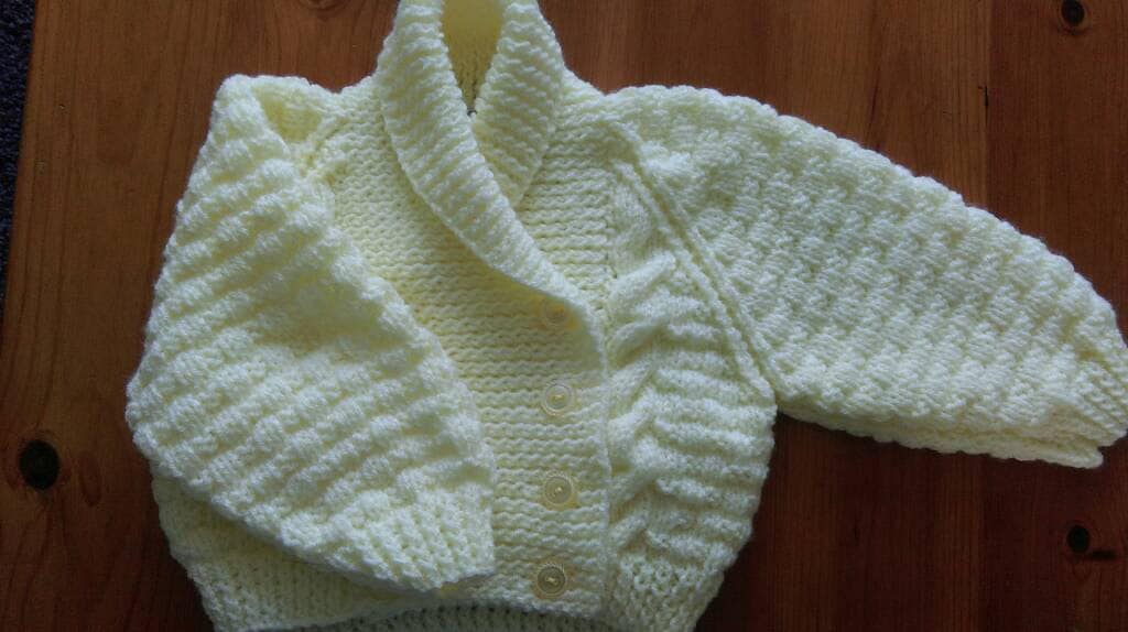 Elegante Kleine Zweireihige Zitronen-strickjacke von WendiesWeeWoolies