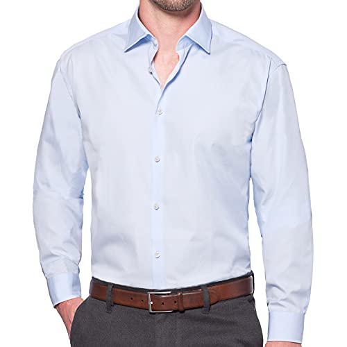 Wendler Hemd Herren Regular Fit I Premium Herren Hemd Langarm Regular Fit I Gr.39 I Business-Hemd mit Kent-Kragen aus 100% Baumwolle I Hochwertige Herren-Bekleidung I Made in Europe I Blau von Wendler