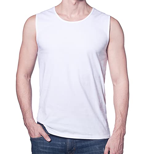 Wendler Unterhemd Herren Weiß I Premium Tank Top Herren I Gr. L I Extra weiches Herren Unterhemd aus 100% Bio-Baumwolle I Hochwertige Herren-Unterwäsche I Made in Europe I Weiß I Nachhaltig von Wendler