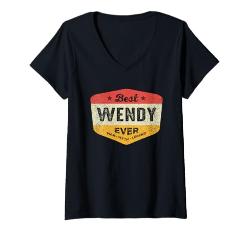 Damen Best Wendy Ever Lustiger Name Wendy T-Shirt mit V-Ausschnitt Damen Best Wendy Ever Lustiger Name Wendy T-Shirt mit V-Ausschnitt von Wendy Personalized Name Apparel Cld