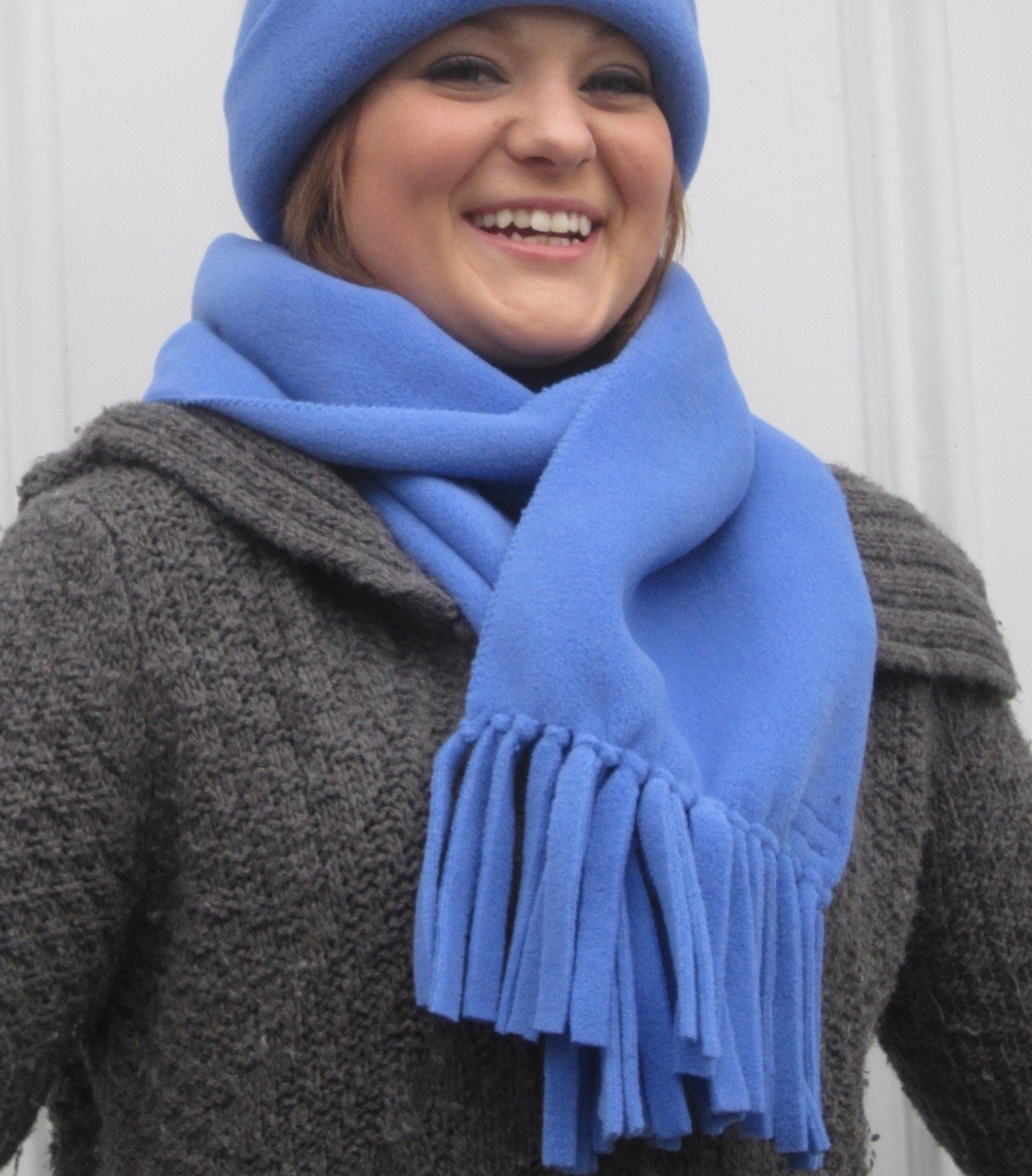 Polartec® Fleece Schal Mit Fransen von WendyEdwardsDesigns
