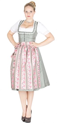 12689 Wenger Dirndl Winny 70er olivgrau Silber Size 38 von Wenger Austria