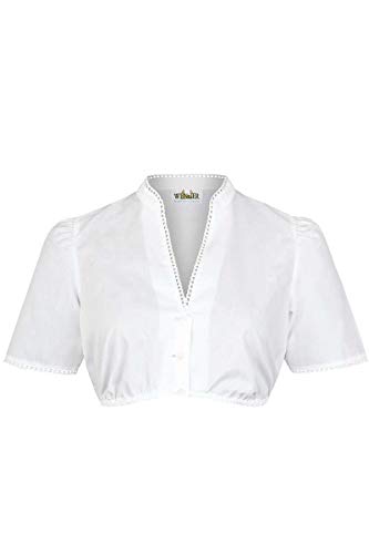 Wenger Austrian Style Damen Dirndl-Bluse V- Ausschnitt, 00-WEIß, 42 von Wenger Austrian Style