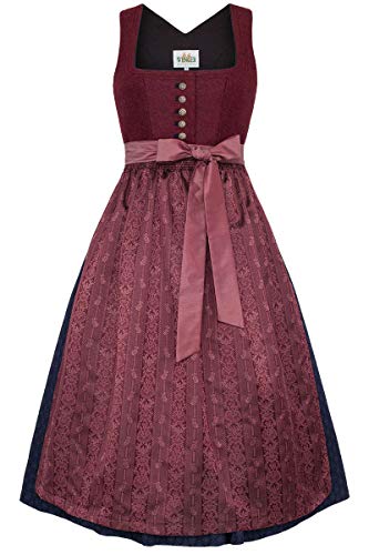 Wenger Austrian Style Damen Lodendirndl weinrot blau, 58-WEINROT, 40 von Wenger Austrian Style