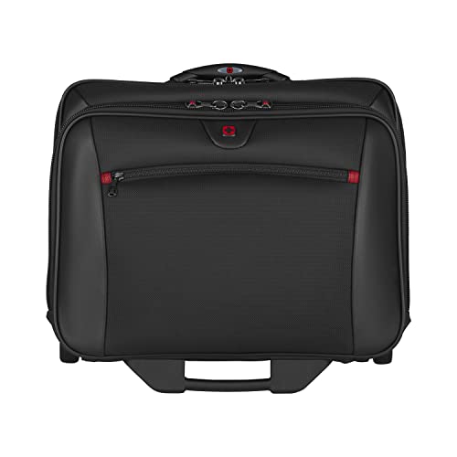 WENGER Potomac Trolley Laptop-Tasche, Notebook bis 17 Zoll, Herausnehmbare Laptop-Tasche 15.4 Zoll, Organizer, 28 l, Damen Herren, Büro Business-Reisen Uni, Schwarz, 600661 von WENGER