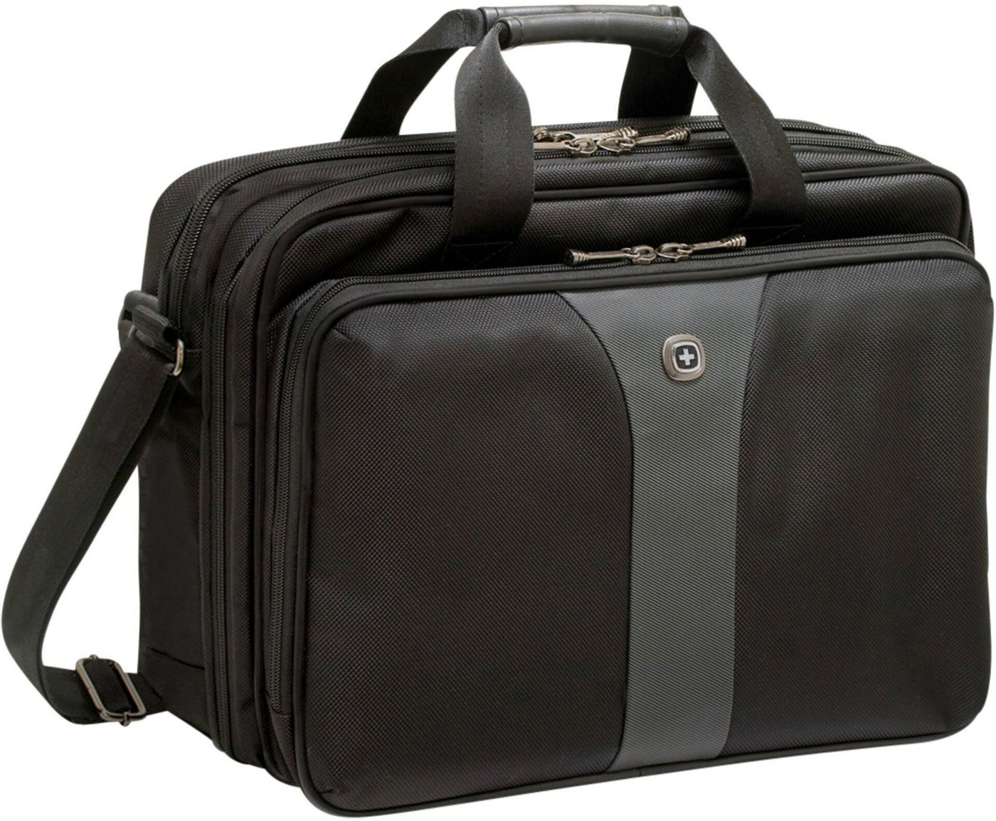 Wenger Laptoptasche Legacy Double-Gusset, schwarz/grau, mit 16-Zoll Laptopfach von Wenger