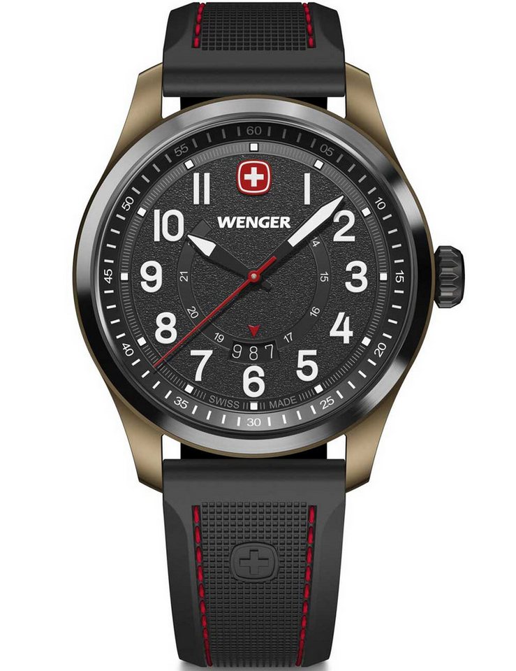 Wenger Quarzuhr Wenger 01.0541.124 Herrenuhr Terragraph 43mm 10ATM Wenger 01.0541.124 Herrenuhr Terragraph 43mm 10ATM von Wenger