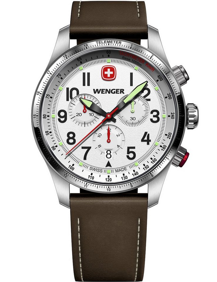 Wenger Quarzuhr Wenger 01.0543.109 Herrenuhr Terragraph Chrono 43mm 10ATM Wenger 01.0543.109 Herrenuhr Terragraph Chrono 43mm 10ATM von Wenger